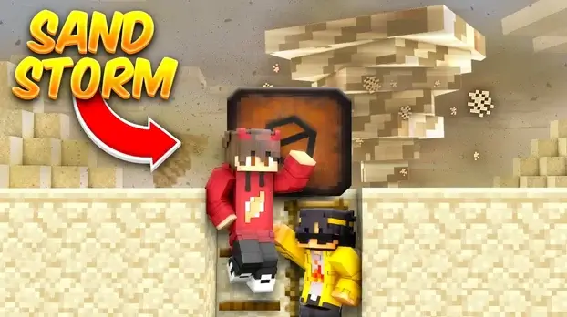 We Created Bunker to Survive SAND STORM in Minecraft!